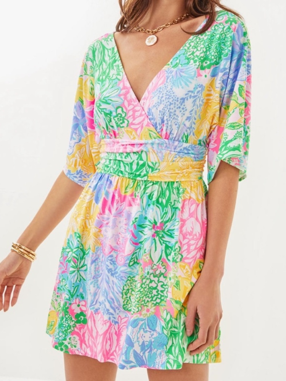 NWT Lilly Pulitzer Parigi Romper ~Bright Delight Patch Size Small
